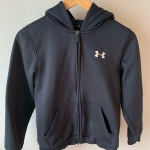 Under armour, black youth medium zip up hoodie